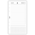 Ricambio agenda organizer giornaliera a righe 9,5x17cm 80gr 6fori bianco 3
