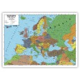 Agendepoint.it - Cartina Europa Fisica e Politica A3 30x42 cm Plastificata Doppia Faccia Uso Scolastico Scala 1:74.000.000 1