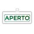 Cartello Aperto Chiuso Big In Pvc Bianco 20x8cm Tube Bifacciale Con Ventosa Inclusa 2