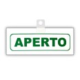 Cartello Aperto Chiuso Big In Pvc Bianco 20x8cm Classico Bifacciale Con Ventosa Inclusafornito 1
