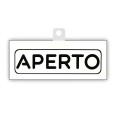 Cartello Aperto Chiuso Big In Pvc Bianco/nero 20x8cm Tube Nero Bifacciale Con Ventosa Inclusa 1