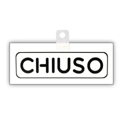 Cartello Aperto Chiuso Big In Pvc Bianco/nero 20x8cm Tube Nero Bifacciale Con Ventosa Inclusa 4 2