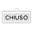 Cartello Aperto Chiuso Big In Pvc Bianco/nero 20x8cm Tube Nero Bifacciale Con Ventosa Inclusa 2