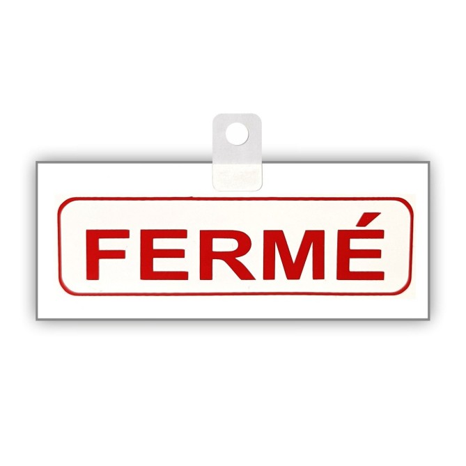 Cartello Ouvert Fermé Big Rosso/verde In Pvc Bianco 20x8cm Arial Bifacciale Con Ventosa Inclusa 1
