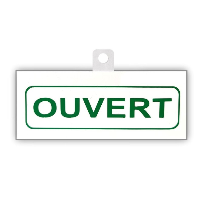 Cartello Ouvert Fermé Big Rosso/verde In Pvc Bianco 20x8cm Arial Bifacciale Con Ventosa Inclusa 2