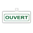 Cartello Ouvert Fermé Big Rosso/verde In Pvc Bianco 20x8cm Arial Bifacciale Con Ventosa Inclusa 2