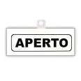 Cartello Aperto Chiuso Big Classic In Pvc Bianco 20x8cm Nero Bifacciale Con Ventosa Inclusa 4