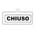 Cartello Aperto Chiuso Big Classic In Pvc Bianco 20x8cm Nero Bifacciale Con Ventosa Inclusa 6