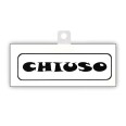 Cartello Aperto Chiuso Big Snap In Pvc Bianco 20x8cm Nero Bifacciale Con Ventosa Inclusa 1