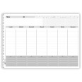 Planning settimanale perpetuo spiralato 30x42cm A3 55fogli grigio 1