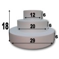 Set 3 Piani In Polistirolo Per Torta 12 20 29 H6cm Completanno Matrimonio Feste E Ricorrenze 4