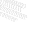 Dorsi Spirali Metalliche 100pz Per Rilegatura A4 34 Anelli Bianco 3 1 9,5d 75 Fogli 2