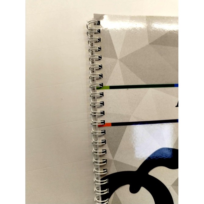 Dorsi Spirali Metalliche 100pz Per Rilegatura A4 34 Anelli Bianco 3 1 9,5d 75 Fogli 4