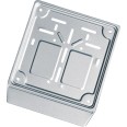 Portatarga Universale Per Moto In Alluminio Silver Per Targa Europea 18x18 1