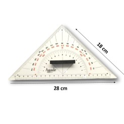Squadretta Nautica Professionale A 2 Colori 28cm Per Carteggio E Scuola Nautica In Plex Con Manico 2 2