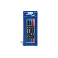 Kit 4 Pennarelli Indelebili Con Doppia Punta In 4 Colori 3