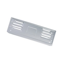 Portatarga Anteriore Auto In Alluminio Silver Per Targa Europea 37x13 2 2