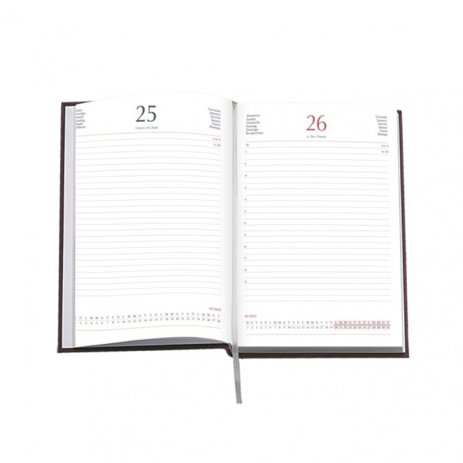 Agenda giornaliera 2025 matra 15x21cm A5 sabato e domenica separati  blu 2