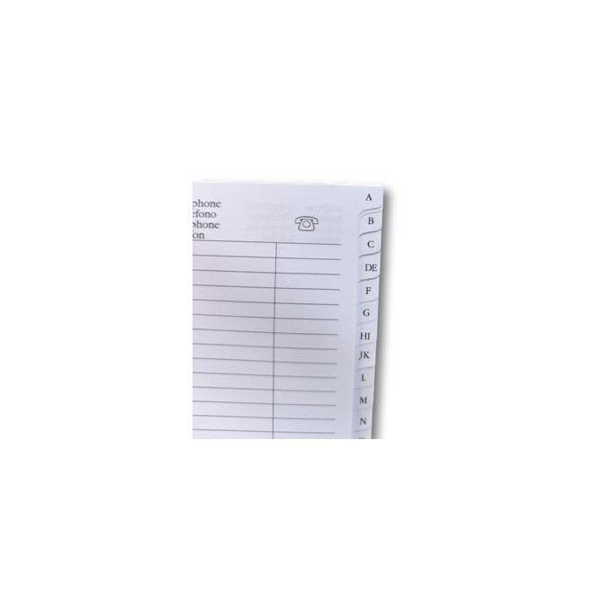 Ricambio agenda organizer rubrica 7x12cm 6fori bianco 1