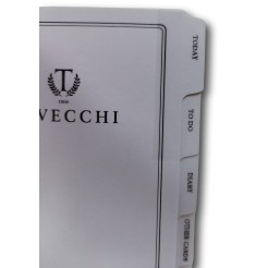 Ricambio agenda organizer alette divisori 7x12cm 6fori 50fogli bianco 1 2