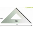 Squadra In Alluminio Con Smusso 45 Gradi 21cm 1