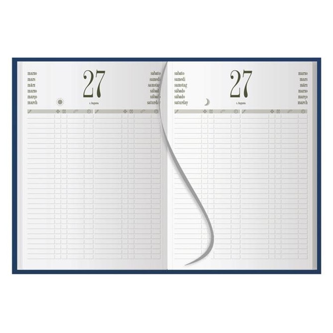 Agenda giornaliera 2026 similpelle Prenotazioni Hotel B&B Ristorante, 21x30cm A4,cuoio, doppia pagina ven sab e dom 1
