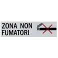 Targa Segnaletica Zona Non Fumatori Adesiva 4x15 1