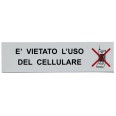 Targa segnaletica e' vietato l'uso del cellulare adesiva 4x15 1