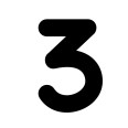 Numero 3 (tre) Adesivo ColorTube (TUBE) Decorazioni Esterno Interno 1