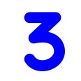 Numero 3 (tre) Adesivo ColorTube (TUBE) Decorazioni Esterno Interno 3