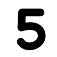 Numero 5 (cinque) Adesivo ColorTube (TUBE) Decorazioni Esterno Interno 1