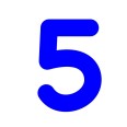 Numero 5 (cinque) Adesivo ColorTube (TUBE) Decorazioni Esterno Interno 3