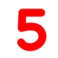 Numero 5 (cinque) Adesivo ColorTube (TUBE) Decorazioni Esterno Interno 7
