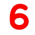 Numero 6 (sei) Adesivo ColorTube (TUBE) Decorazioni Esterno Interno 7