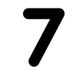 Numero 7 (sette) Adesivo ColorTube (TUBE) Decorazioni Esterno Interno 1