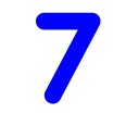 Numero 7 (sette) Adesivo ColorTube (TUBE) Decorazioni Esterno Interno 3