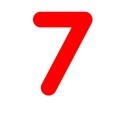 Numero 7 (sette) Adesivo ColorTube (TUBE) Decorazioni Esterno Interno 7