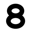Numero 8 (otto) Adesivo ColorTube (TUBE) Decorazioni Esterno Interno 1