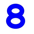 Numero 8 (otto) Adesivo ColorTube (TUBE) Decorazioni Esterno Interno 3