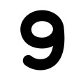 Numero 9 (nove) Adesivo ColorTube (TUBE) Decorazioni Esterno Interno 1