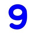 Numero 9 (nove) Adesivo ColorTube (TUBE) Decorazioni Esterno Interno 3