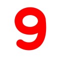Numero 9 (nove) Adesivo ColorTube (TUBE) Decorazioni Esterno Interno 7