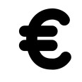 Simbolo € (euro) Adesivo ColorTube (TUBE) Decorazioni Esterno Interno 1