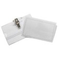 Badge Targhetta Portanome In Pvc Trasparente 5 Pezzi Con Clip Spilla In Metallo 9x5.5 1