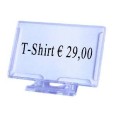 25 Targhetta Multifunzione Segnaprezzo Segnaposto Regolabile 9x6 In Pvc Rigido 1