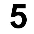 Numero 5 (cinque) Adesivo Arial Decorazioni Esterno Interno 1