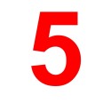 Numero 5 (cinque) Adesivo Arial Decorazioni Esterno Interno 7
