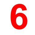 Numero 6 (sei) Adesivo Arial Decorazioni Esterno Interno 7
