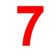 Numero 7 (sette) Adesivo Arial Decorazioni Esterno Interno 7