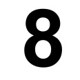 Numero 8 (otto) Adesivo Arial Decorazioni Esterno Interno 1